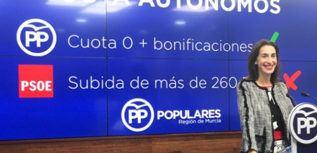 Nuria Fuentes: !70.000 autónomos en la Región no podrán pagar la subida de las cuotas que va a imponer el Gobierno socialista de Pedro Sánchez!